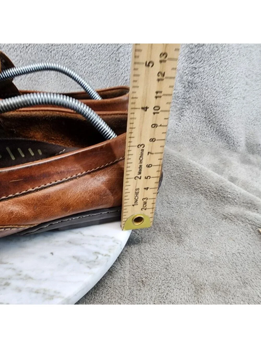 Rockport Shoes Mens Size 12 Brown Leather Slip On Driving Mocassin *Read*